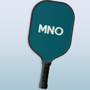 Moderne Monogramm-Initialen mit Schlagschatten in Pickleball Schläger