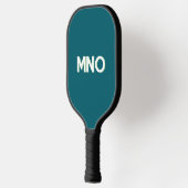 Moderne Monogramm-Initialen mit Schlagschatten in Pickleball Schläger (Links)