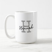 Moderne Monogramm-Initialen Name Schreibmaschinens Kaffeetasse (Links)
