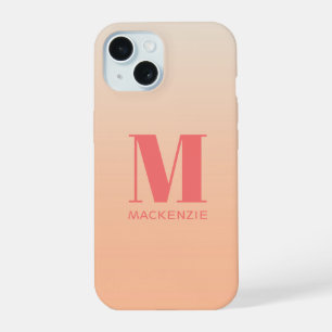 Moderne Monogramm-Initialen Name Türkis Aqua-Verla iPhone 15 Hülle