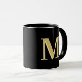 Moderne Monogramm-Initialen Tasse (VorderseiteRechts)