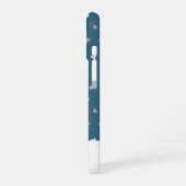 Moderne Monogramm-iPhone-Hülle mit Herzen iPhone 16 Hülle (Linke Seite)