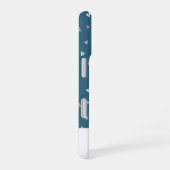 Moderne Monogramm-iPhone-Hülle mit Herzen iPhone 16 Hülle (Rechte Seite)