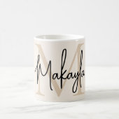 Moderne Monogramm  Kaffeetasse (Mittel)