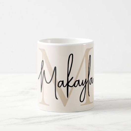 Moderne Monogramm  Kaffeetasse (Mittel)