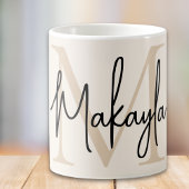 Moderne Monogramm  Kaffeetasse