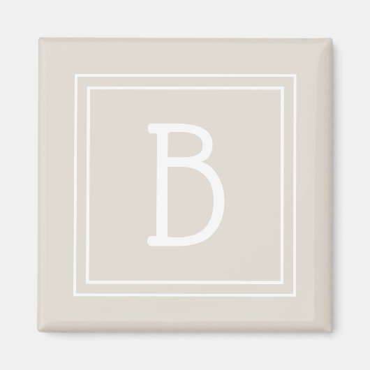 Moderne Monogramm Letter Initial Template Unique T Magnet (Vorne)
