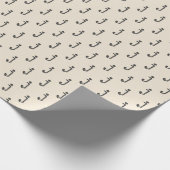 Moderne Monogramm Letter-Schreibmaschine Typografi Geschenkpapier (Ecke)