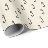 Moderne Monogramm Letter-Schreibmaschine Typografi Geschenkpapier (Rolleneckpunkt)