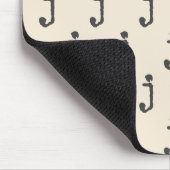 Moderne Monogramm Letter-Schreibmaschine Typografi Mousepad (Ecke)