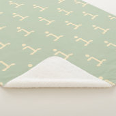 Moderne Monogramm Letter-Schrift-Schrift-Minze Sherpadecke (3/4)