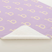 Moderne Monogramm Letter-Schrift Typografie Lilac Sherpadecke (3/4)