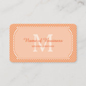 Moderne monogramm-Lichtopflex mit orangefarbenem Q Visitenkarte (Vorderseite)