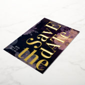 Moderne Monogramm-Lila Hochzeit im Herbst Folieneinladung (Gedreht)