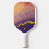 Moderne Monogramm-Lila-Tinte Pickleball Schläger (Vorderseite)