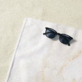 Moderne Monogramm-Marmor-Muster Personalisiert Strandtuch (Beispiel)