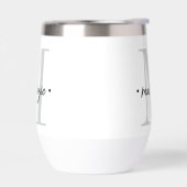 Moderne Monogramm-Minimalistik in Schwarz-Weiß (Links)
