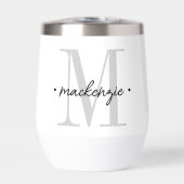 Moderne Monogramm-Minimalistik in Schwarz-Weiß (Vorderseite)