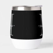 Moderne Monogramm-Minimalistik Schwarz Weiß (Links)