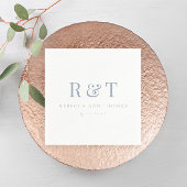 Moderne Monogramm-Minimalistische Hochzeit Serviette