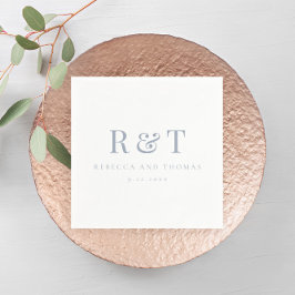 Moderne Monogramm-Minimalistische Hochzeit Serviette