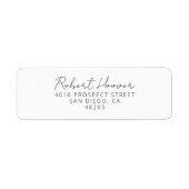 Moderne Monogramm-Minimalistische Rücksendeadresse (Vorne)