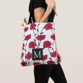 Moderne Monogramm-Mohnmuster  Tasche (Von Nahem)