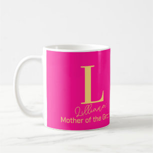 Moderne Monogramm-Mutter der Brautjungfer Kaffeetasse