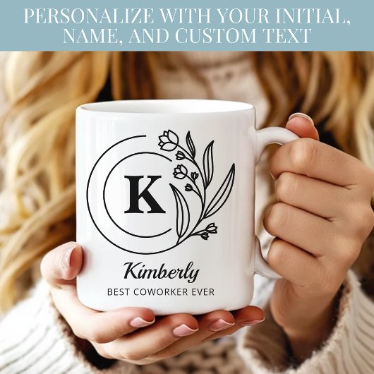 Moderne Monogramm Muttertags-Kollegen-Chefin Benut Kaffeetasse