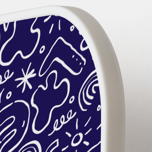 Moderne Monogramm-Nahtlose Formen Pickleball Schläger (Linke Seite)