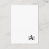 Moderne Monogramm-Name Begleitkarte (Vorderseite)