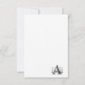 Moderne Monogramm-Name Dankeskarte (Vorderseite)