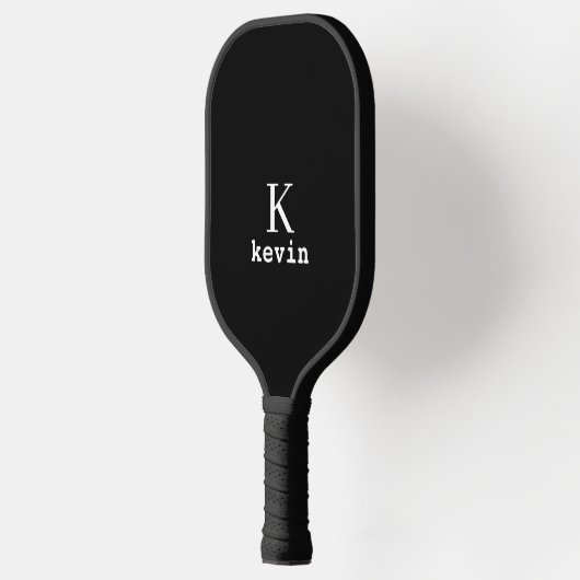 Moderne Monogramm Name einfach nach Maß Pickleball Schläger (Links)