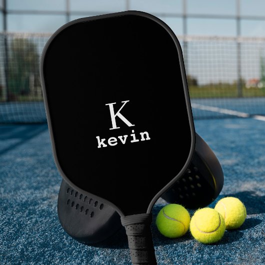 Moderne Monogramm Name einfach nach Maß Pickleball Schläger
