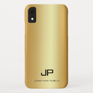 Moderne Monogramm Name Elegante Gold Look Template Case-Mate iPhone Hülle