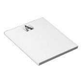 Moderne Monogramm Name Grau Notizblock (angewinkelt)