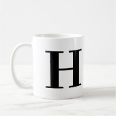 Moderne Monogramm-Name in Fettschrift Silber-Schwa Kaffeetasse (Links)