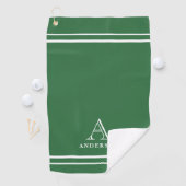 Moderne Monogramm-Name, Personalisiertes Golftuch- Golfhandtuch (Insitu)