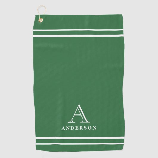 Moderne Monogramm-Name, Personalisiertes Golftuch- Golfhandtuch (Vorderseite)