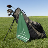 Moderne Monogramm-Name, Personalisiertes Golftuch- Golfhandtuch (Gras)