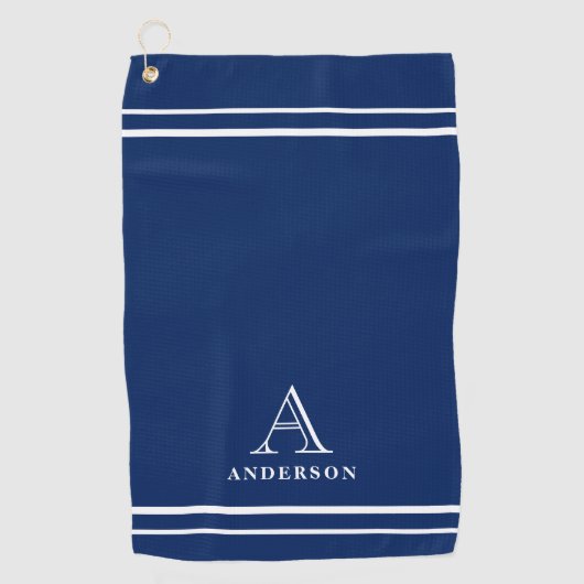 Moderne Monogramm-Name, Personalisiertes Golftuch- Golfhandtuch (Vorderseite)