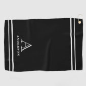 Moderne Monogramm-Name, Personalisiertes Golftuch- Golfhandtuch (Horizontal)