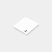 Moderne Monogramm-Name Post-it Klebezettel (angewinkelt)