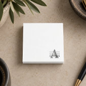 Moderne Monogramm-Name Post-it Klebezettel