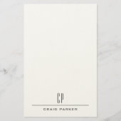 Moderne Monogramm-Name Professionell Schlicht Mini Briefpapier (Vorderseite)