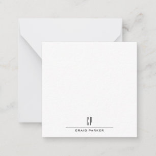 Moderne Monogramm-Name Professionell Schlicht Mini Mitteilungskarte