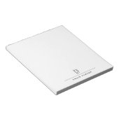 Moderne Monogramm-Name Professionell Schlicht Mini Notizblock (angewinkelt)