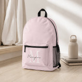 Moderne Monogramm-Name Rosa Bedruckter Rucksack