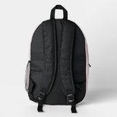 Moderne Monogramm-Name Rosa Bedruckter Rucksack (Rückseite)