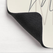 Moderne Monogramm-Name-Schrift Cream Mousepad (Ecke)